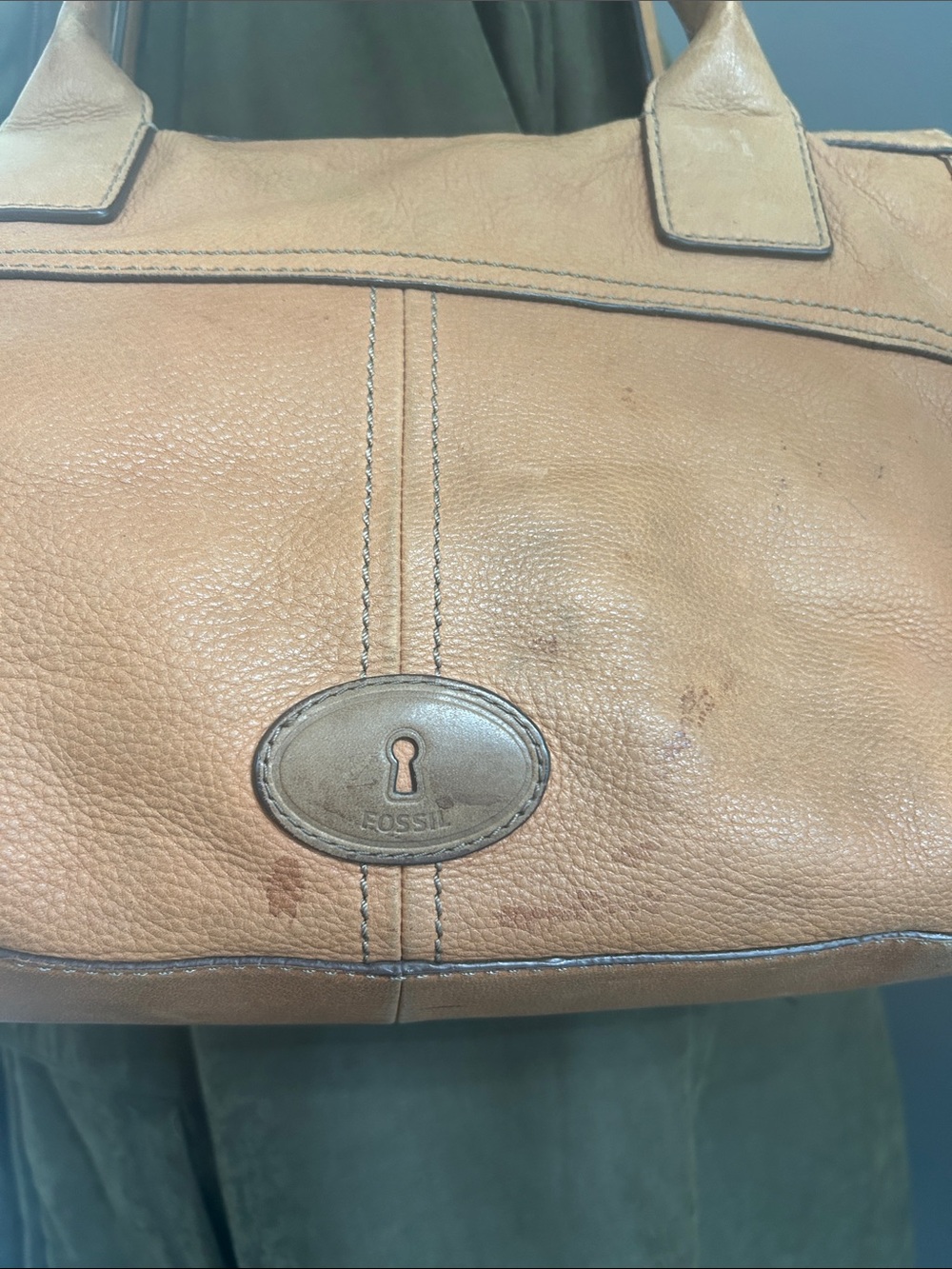 Fossil Tan Pebble Leather Purse Handbag - Picture 3 of 5